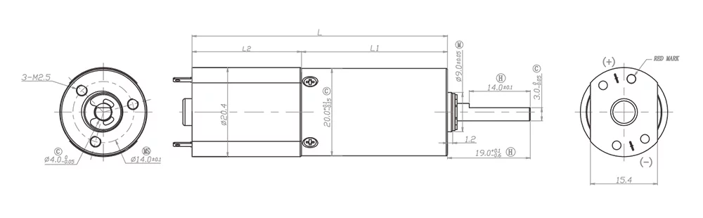 Folga lateral axial alta do motor 12V-24VDC da engrenagem do torque do GV 1875rpm para o aspirador de p30 0